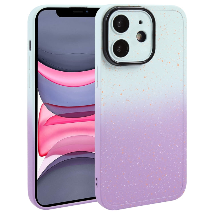 Gradient Starry Silicone Phone Case with Lens Film, For iPhone 12 Pro Max, For iPhone 12 Pro, For iPhone 11 Pro Max, For iPhone 11