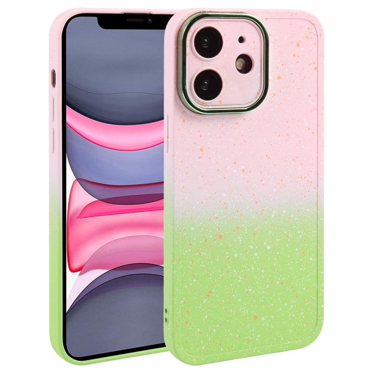 Gradient Starry Silicone Phone Case with Lens Film, For iPhone 12 Pro Max, For iPhone 12 Pro, For iPhone 11 Pro Max, For iPhone 11