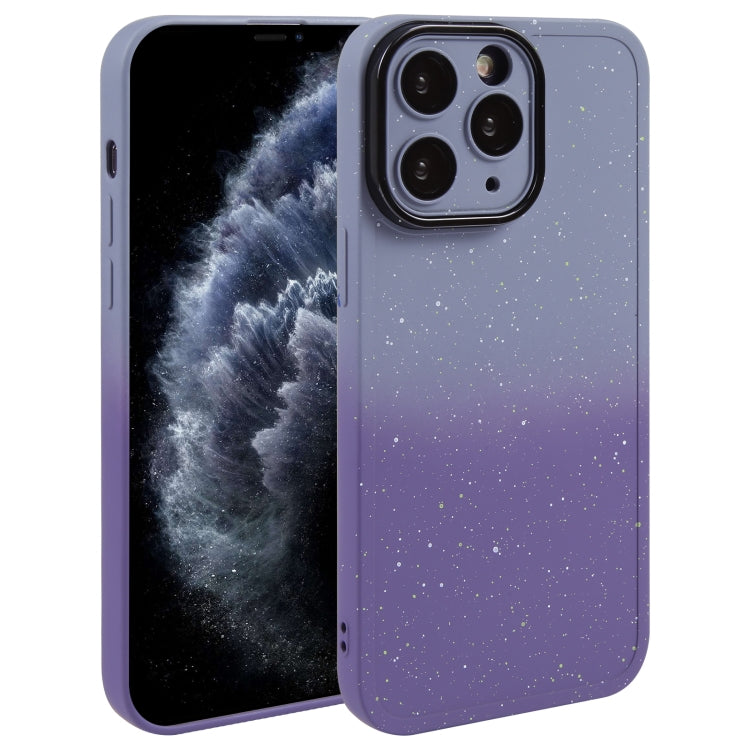 Gradient Starry Silicone Phone Case with Lens Film, For iPhone 12 Pro Max, For iPhone 12 Pro, For iPhone 11 Pro Max, For iPhone 11