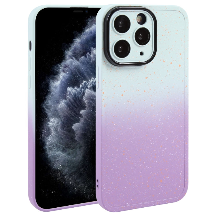 Gradient Starry Silicone Phone Case with Lens Film, For iPhone 12 Pro Max, For iPhone 12 Pro, For iPhone 11 Pro Max, For iPhone 11