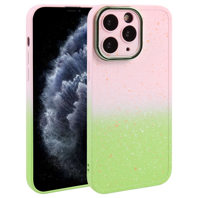 Gradient Starry Silicone Phone Case with Lens Film, For iPhone 12 Pro Max, For iPhone 12 Pro, For iPhone 11 Pro Max, For iPhone 11