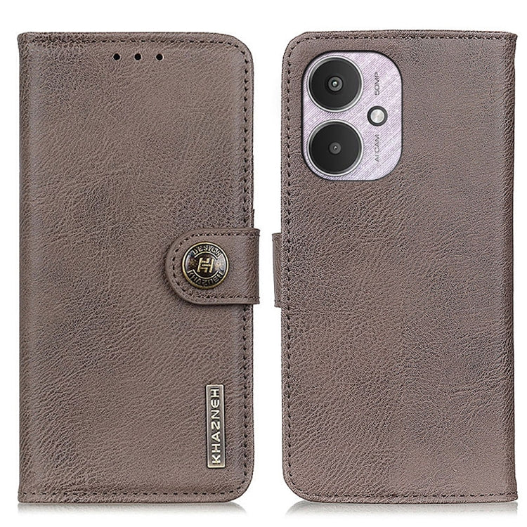 KHAZNEH Cowhide Texture Flip Leather Phone Case