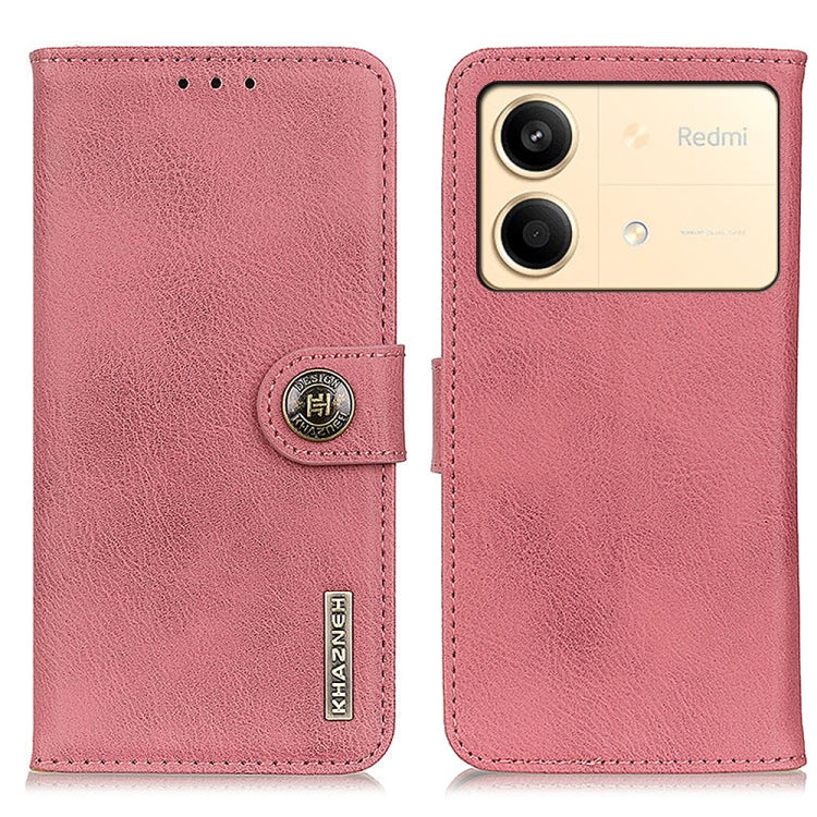 KHAZNEH Cowhide Texture Flip Leather Phone Case