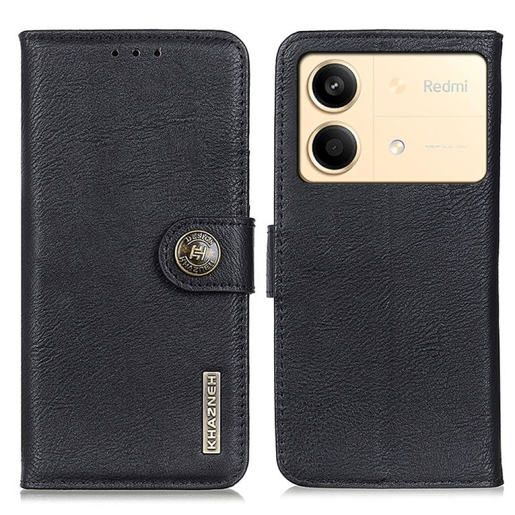 KHAZNEH Cowhide Texture Flip Leather Phone Case