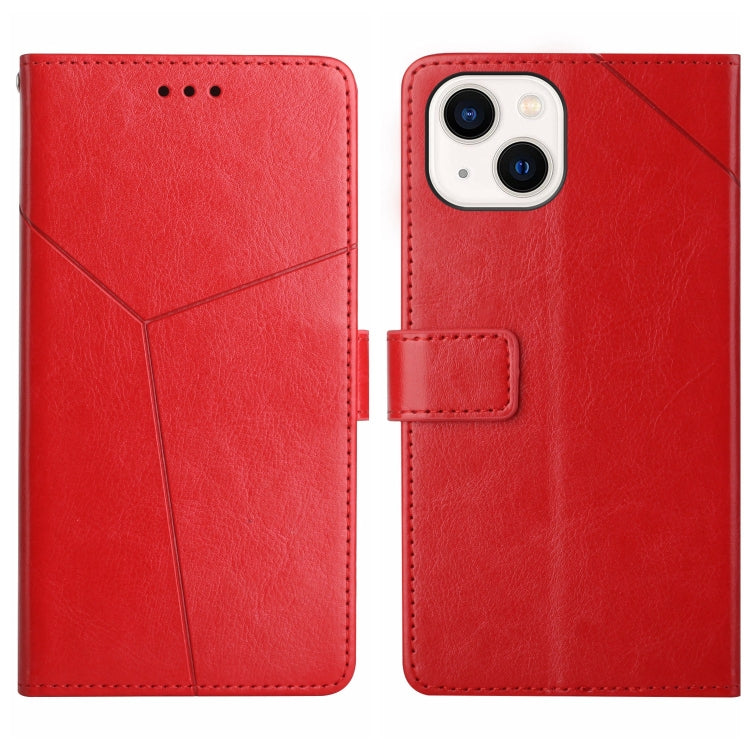 HT01 Y-shaped Pattern Flip Leather Phone Case, For iPhone 15