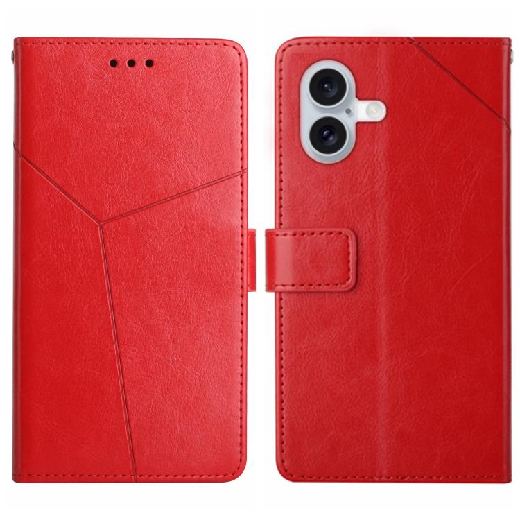 HT01 Y-shaped Pattern Flip Leather Phone Case, For iPhone 16 Pro Max, For iPhone 16 Pro, For iPhone 16 Plus, For iPhone 16