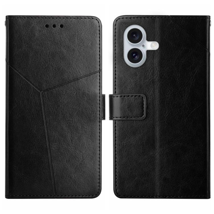 HT01 Y-shaped Pattern Flip Leather Phone Case, For iPhone 16 Pro Max, For iPhone 16 Pro, For iPhone 16 Plus, For iPhone 16