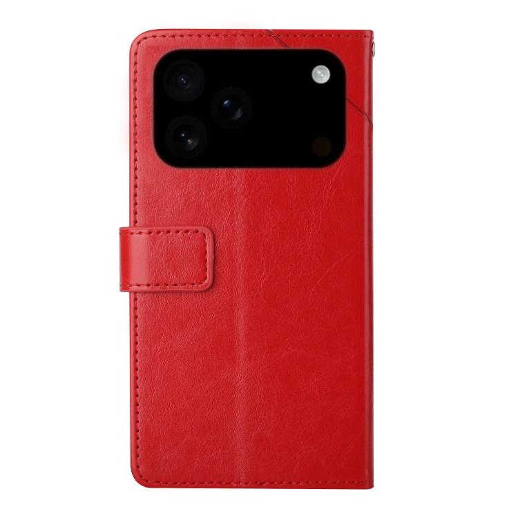 HT01 Y-shaped Pattern Flip Leather Phone Case, For iPhone 16 Pro Max, For iPhone 16 Pro, For iPhone 16 Plus, For iPhone 16