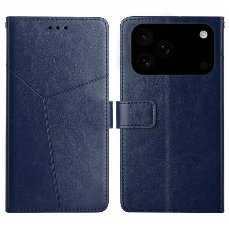 HT01 Y-shaped Pattern Flip Leather Phone Case, For iPhone 16 Pro Max, For iPhone 16 Pro, For iPhone 16 Plus, For iPhone 16