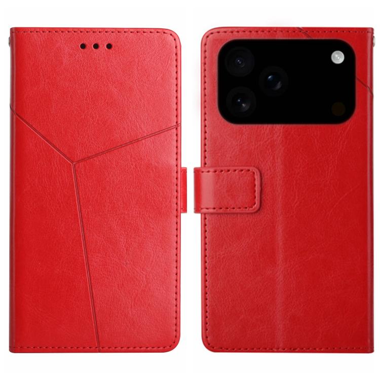 HT01 Y-shaped Pattern Flip Leather Phone Case, For iPhone 16 Pro Max, For iPhone 16 Pro, For iPhone 16 Plus, For iPhone 16