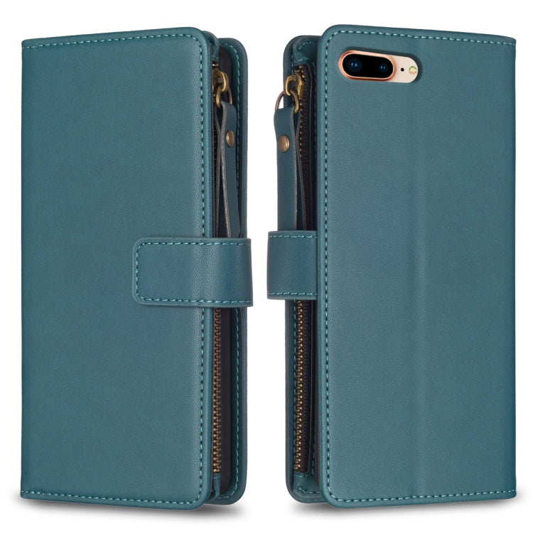 9 Card Slots Zipper Wallet Leather Flip Phone Case, For iPhone XS / X, For iPhone XR, For iPhone XS Max, For iPhone 8 Plus / 7 Plus