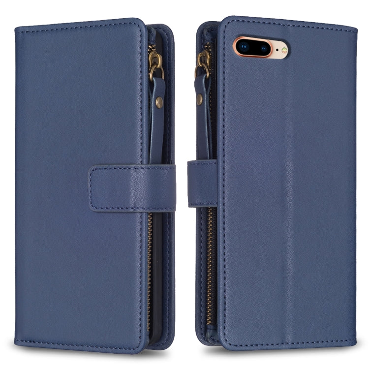 9 Card Slots Zipper Wallet Leather Flip Phone Case, For iPhone XS / X, For iPhone XR, For iPhone XS Max, For iPhone 8 Plus / 7 Plus