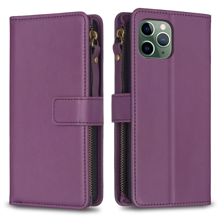 9 Card Slots Zipper Wallet Leather Flip Phone Case, For iPhone 12 Pro Max, For iPhone 11 Pro Max, For iPhone 11, For iPhone 11 Pro