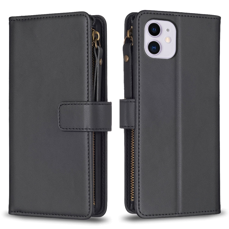 9 Card Slots Zipper Wallet Leather Flip Phone Case, For iPhone 12 Pro Max, For iPhone 11 Pro Max, For iPhone 11, For iPhone 11 Pro