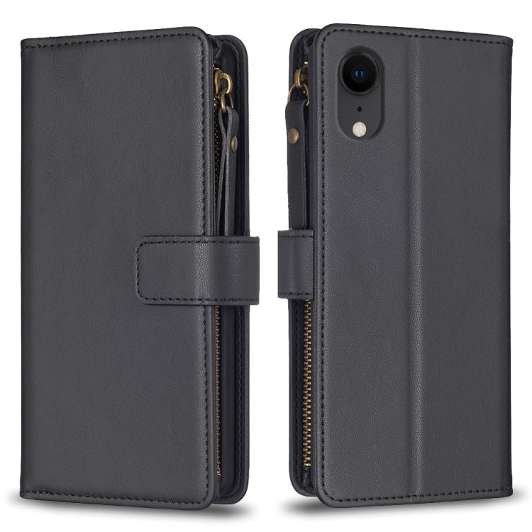 9 Card Slots Zipper Wallet Leather Flip Phone Case, For iPhone XS / X, For iPhone XR, For iPhone XS Max, For iPhone 8 Plus / 7 Plus