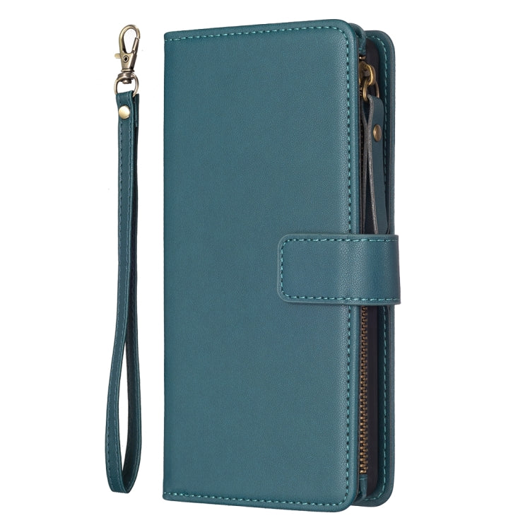 9 Card Slots Zipper Wallet Leather Flip Phone Case, For iPhone 15 Pro Max, For iPhone 15 Pro, For iPhone 15 Plus, For iPhone 15