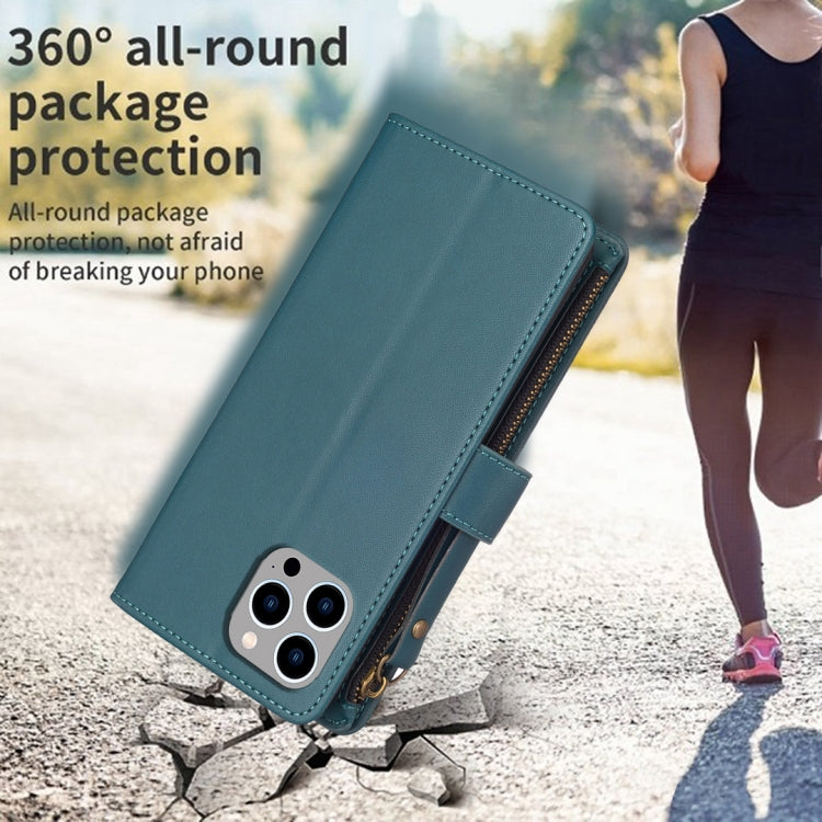 9 Card Slots Zipper Wallet Leather Flip Phone Case, For iPhone 15 Pro Max, For iPhone 15 Pro, For iPhone 15 Plus, For iPhone 15