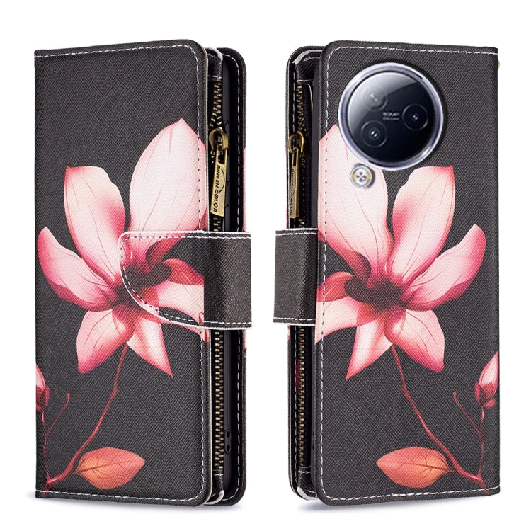 Colored Drawing Pattern Zipper Leather Phone Case