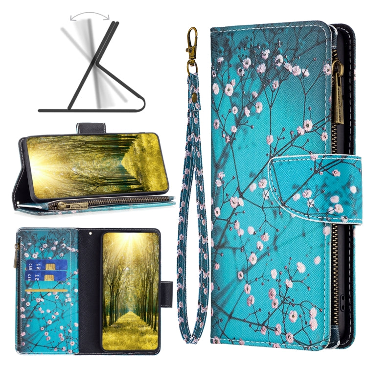 Colored Drawing Pattern Zipper Leather Phone Case