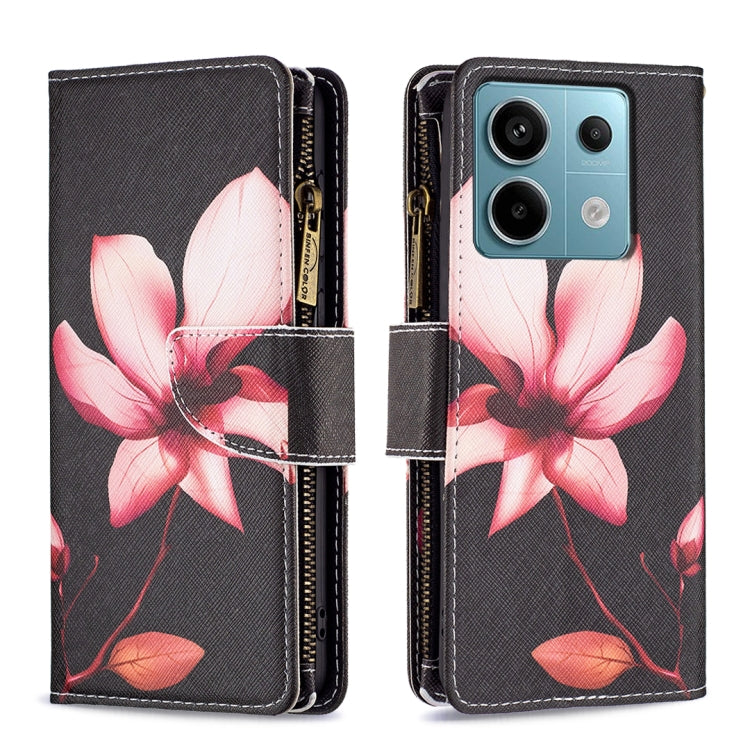 Colored Drawing Pattern Zipper Leather Phone Case