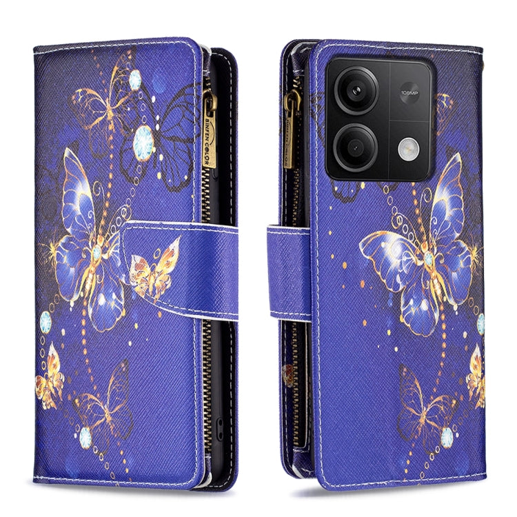 Colored Drawing Pattern Zipper Leather Phone Case