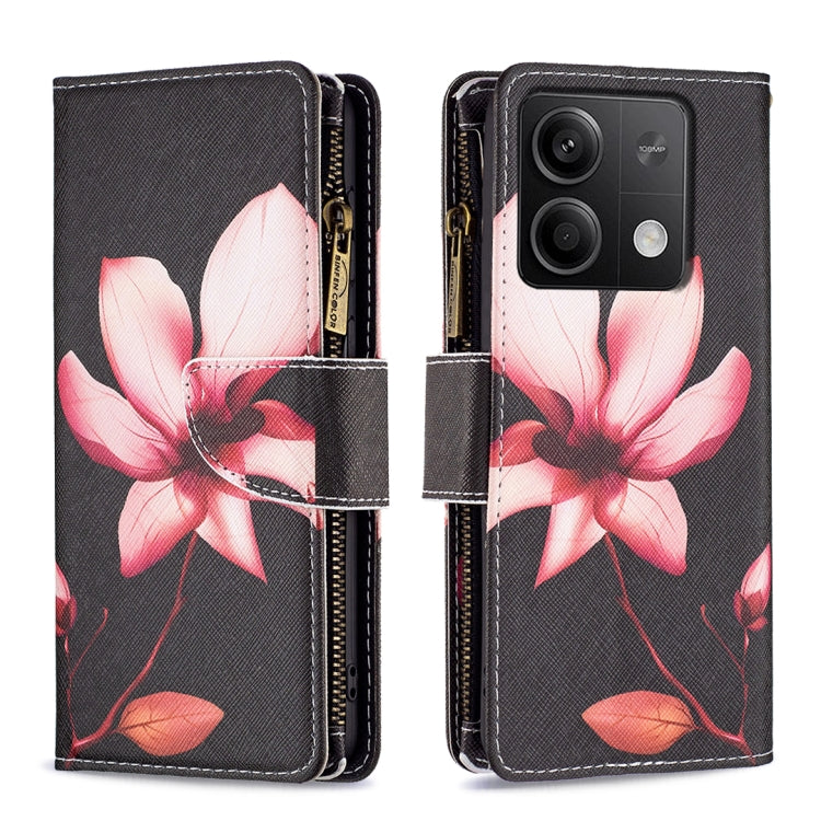 Colored Drawing Pattern Zipper Leather Phone Case