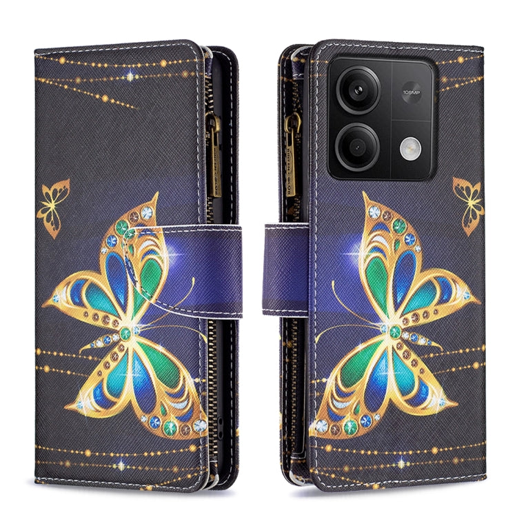 Colored Drawing Pattern Zipper Leather Phone Case