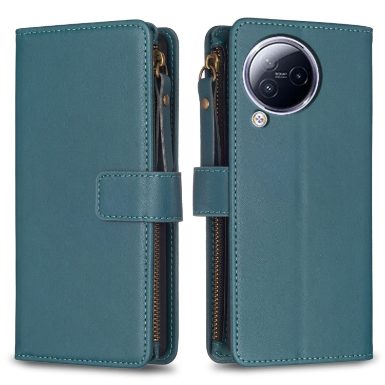 9 Card Slots Zipper Wallet Leather Flip Phone Case