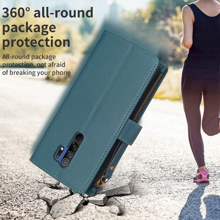 9 Card Slots Zipper Wallet Leather Flip Phone Case