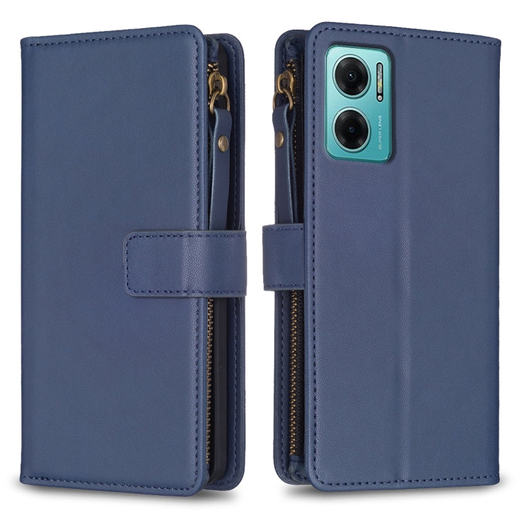 9 Card Slots Zipper Wallet Leather Flip Phone Case