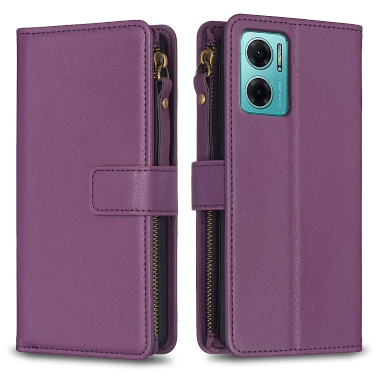 9 Card Slots Zipper Wallet Leather Flip Phone Case