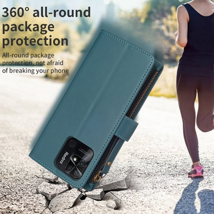 9 Card Slots Zipper Wallet Leather Flip Phone Case