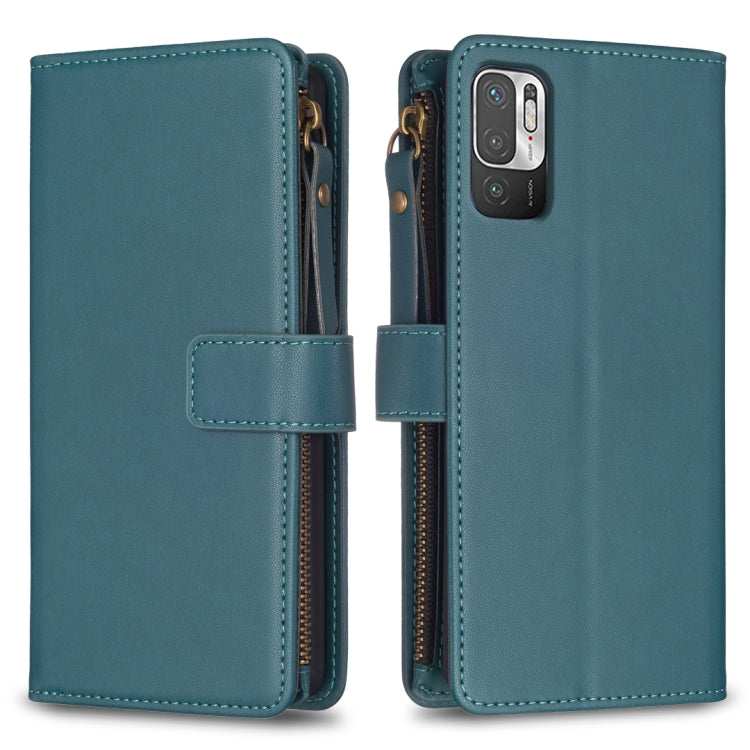9 Card Slots Zipper Wallet Leather Flip Phone Case