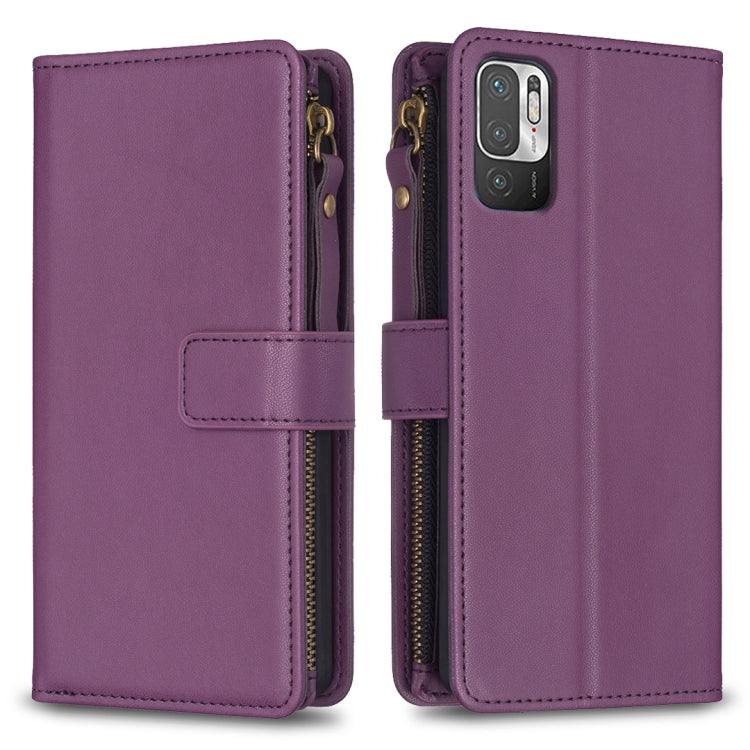 9 Card Slots Zipper Wallet Leather Flip Phone Case