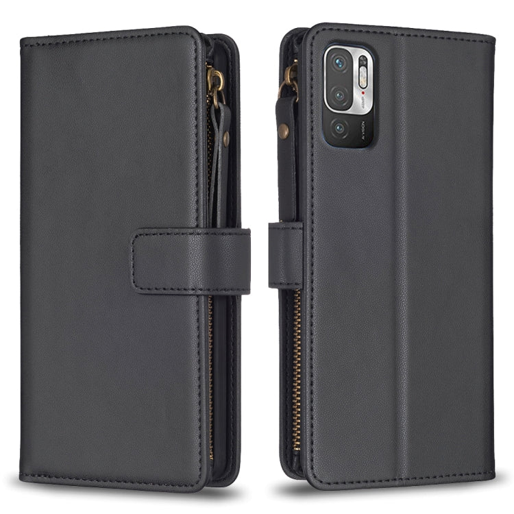 9 Card Slots Zipper Wallet Leather Flip Phone Case