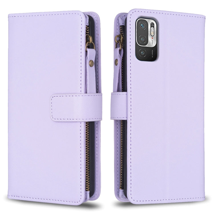 9 Card Slots Zipper Wallet Leather Flip Phone Case