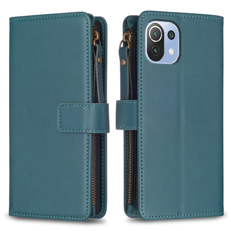 9 Card Slots Zipper Wallet Leather Flip Phone Case