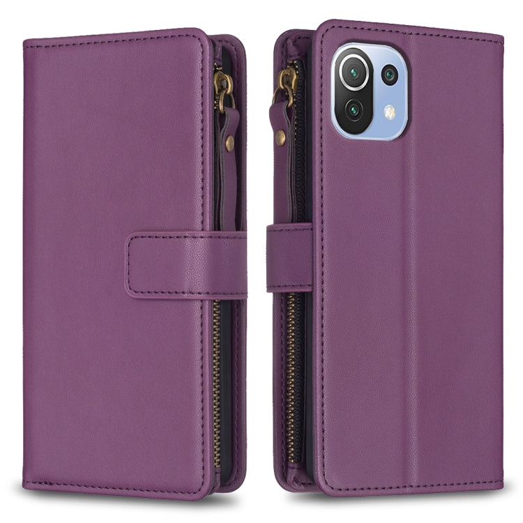 9 Card Slots Zipper Wallet Leather Flip Phone Case