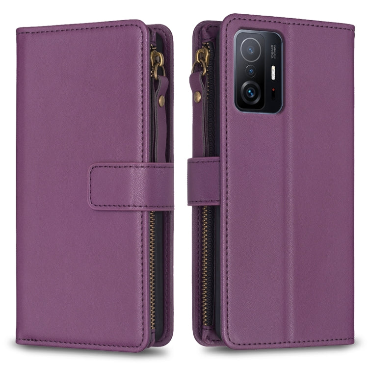 9 Card Slots Zipper Wallet Leather Flip Phone Case