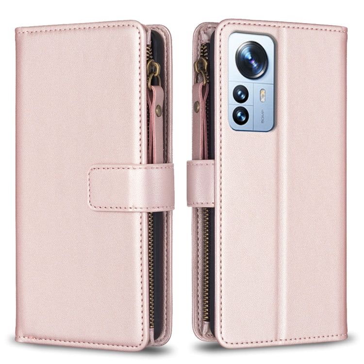9 Card Slots Zipper Wallet Leather Flip Phone Case