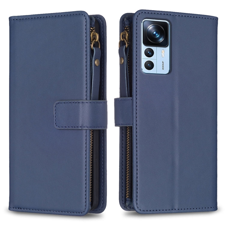 9 Card Slots Zipper Wallet Leather Flip Phone Case