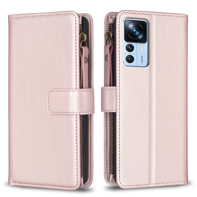 9 Card Slots Zipper Wallet Leather Flip Phone Case