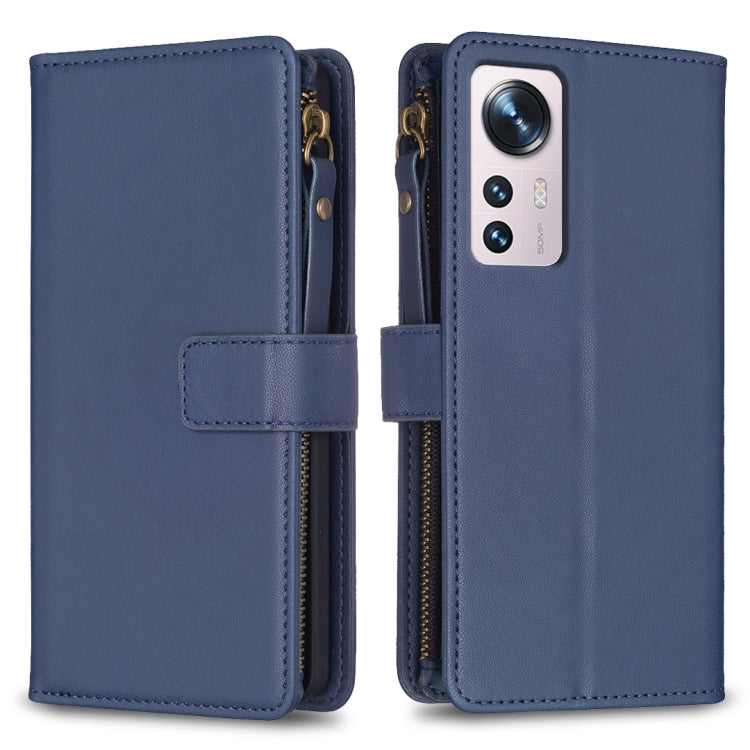 9 Card Slots Zipper Wallet Leather Flip Phone Case