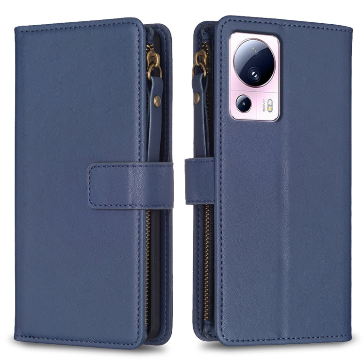 9 Card Slots Zipper Wallet Leather Flip Phone Case
