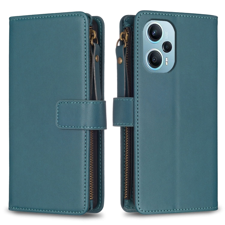 9 Card Slots Zipper Wallet Leather Flip Phone Case
