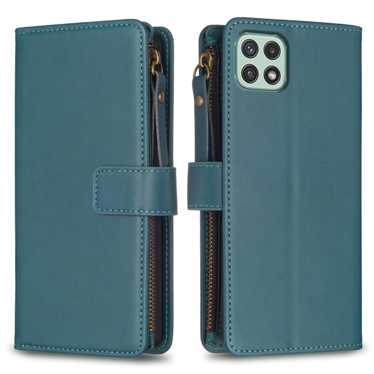 9 Card Slots Zipper Wallet Leather Flip Phone Case