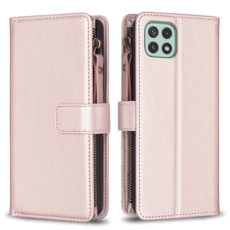 9 Card Slots Zipper Wallet Leather Flip Phone Case