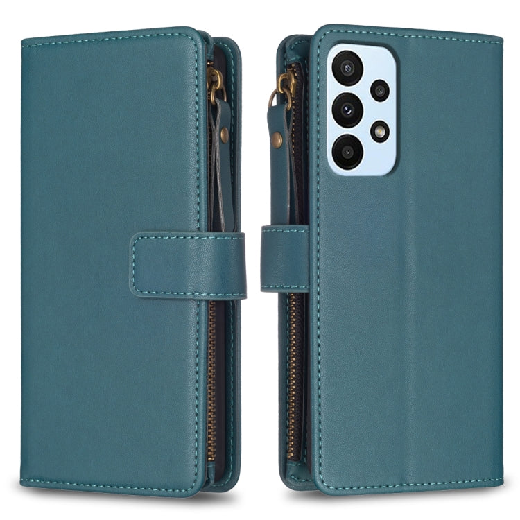 9 Card Slots Zipper Wallet Leather Flip Phone Case