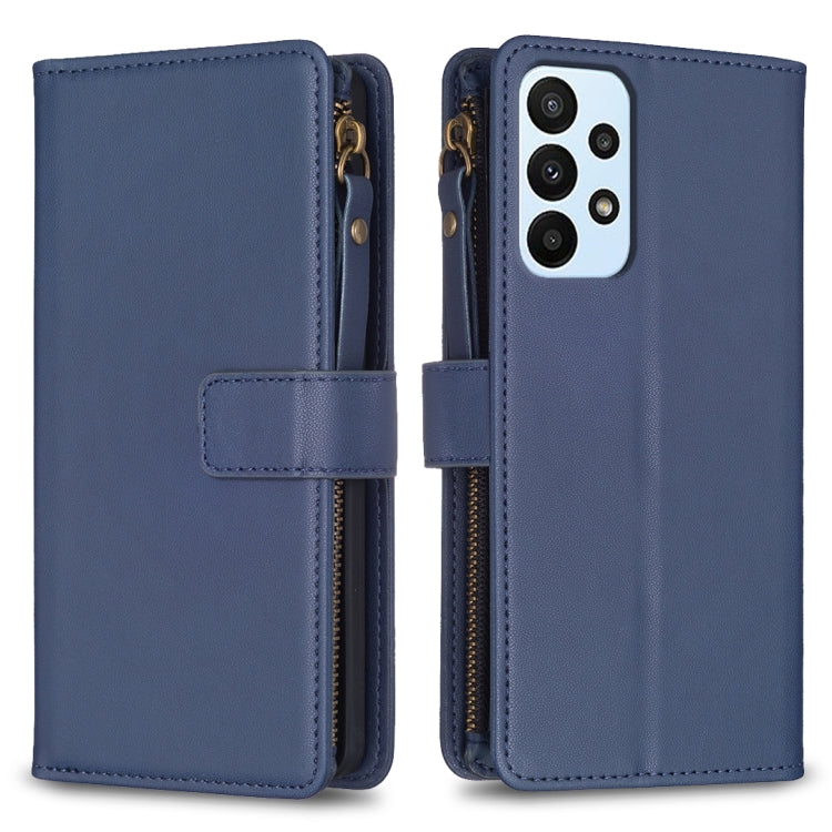 9 Card Slots Zipper Wallet Leather Flip Phone Case, For Samsung Galaxy A22 4G, For Samsung Galaxy A22 5G, For Samsung Galaxy S21 FE 5G, For Samsung Galaxy A23 4G