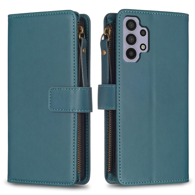 9 Card Slots Zipper Wallet Leather Flip Phone Case